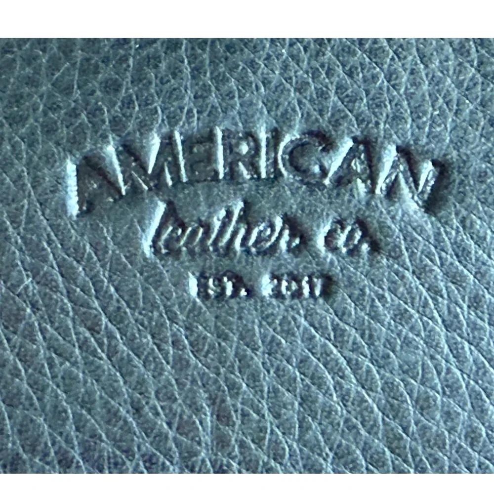 American Leather Co Annapolis Frame Wallet Clutch Black Leather ALC2665SF NEW